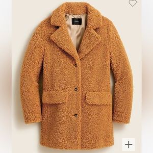 NWT J. Crew Teddy Sherpa Jacket Size XXL Adobe Clay Color